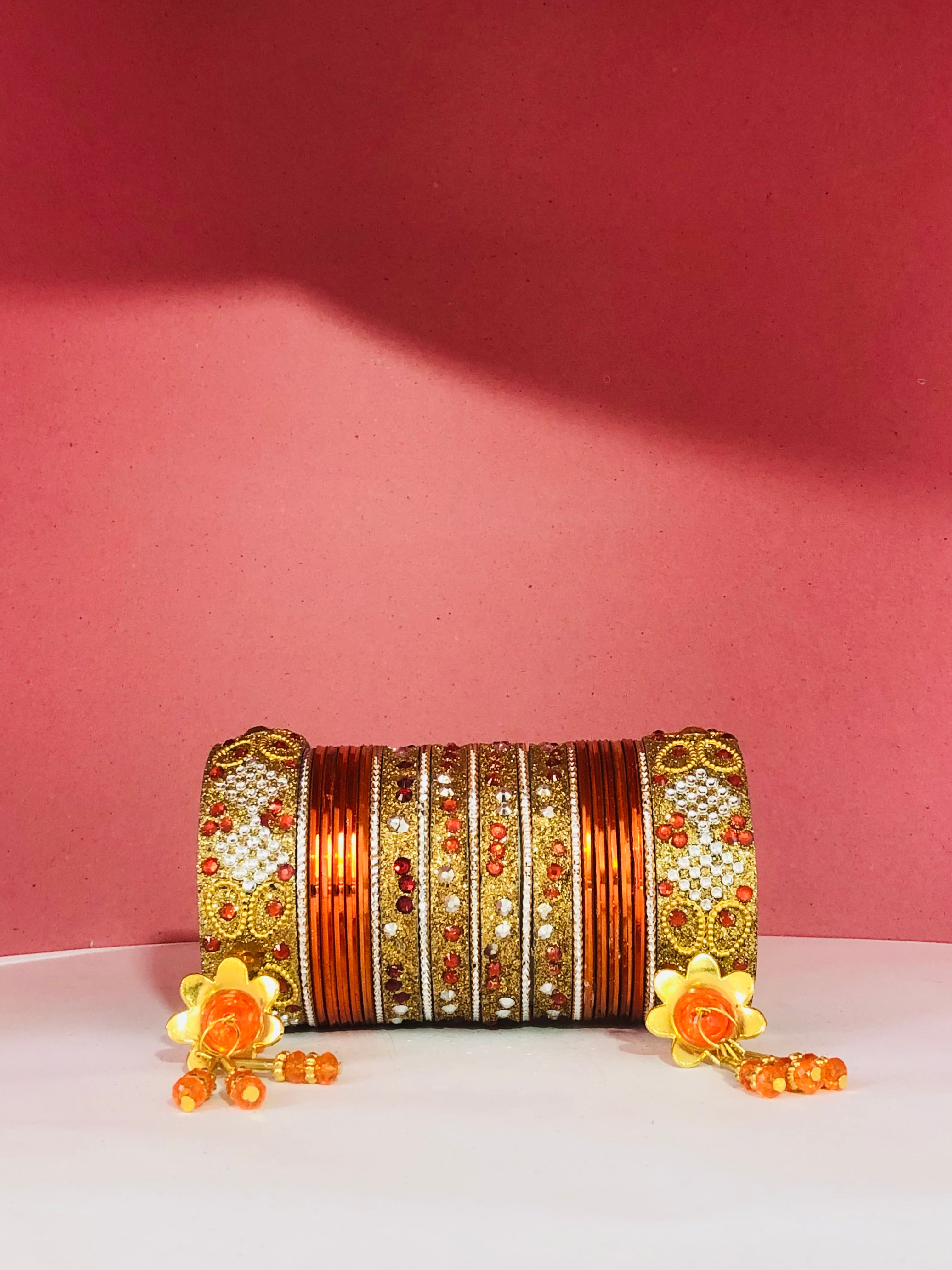 ORANGE BANGLE SET